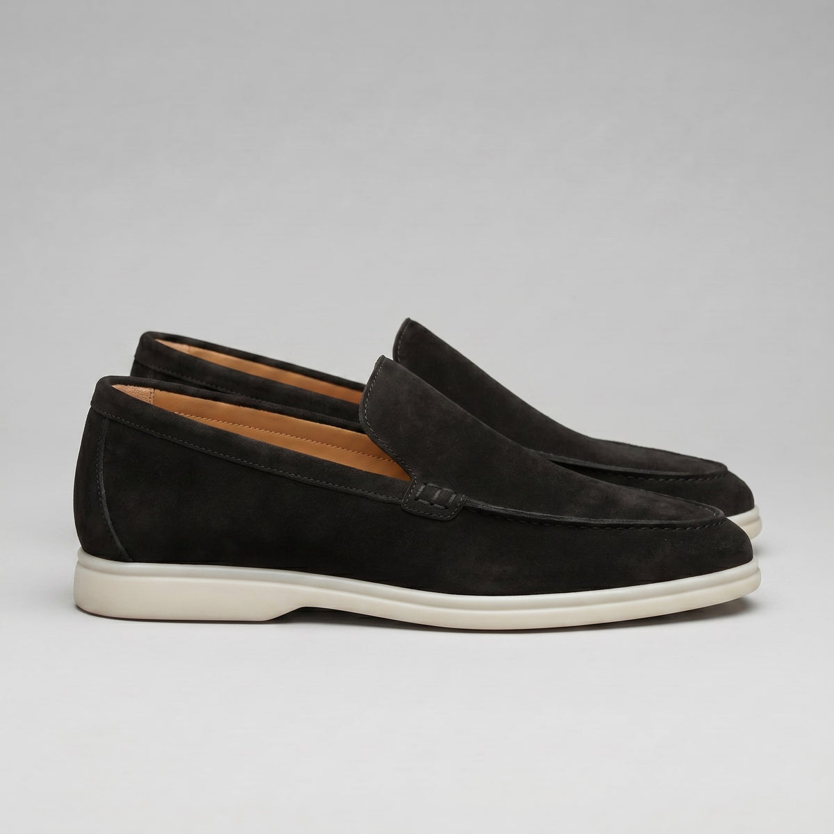 Herren Wildleder-Loafer Schwarz mit Gummisohle | Jochen