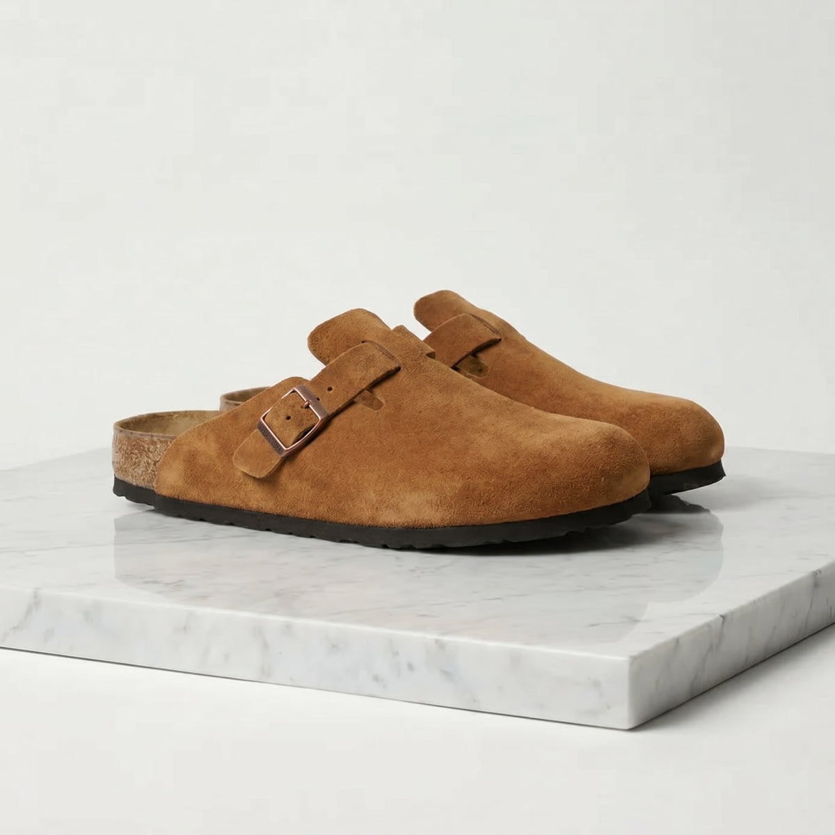 Herren Wildleder-Clogs mit Korkfußbett | Detlev_16