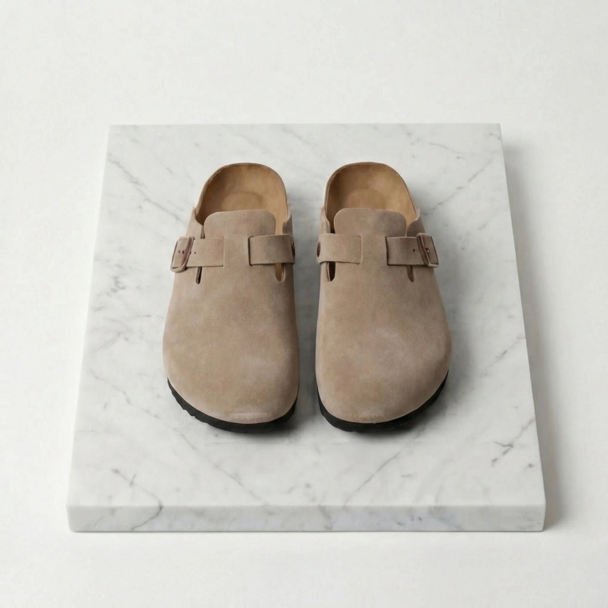 Herren Wildleder-Clogs mit Korkfußbett | Detlev_5