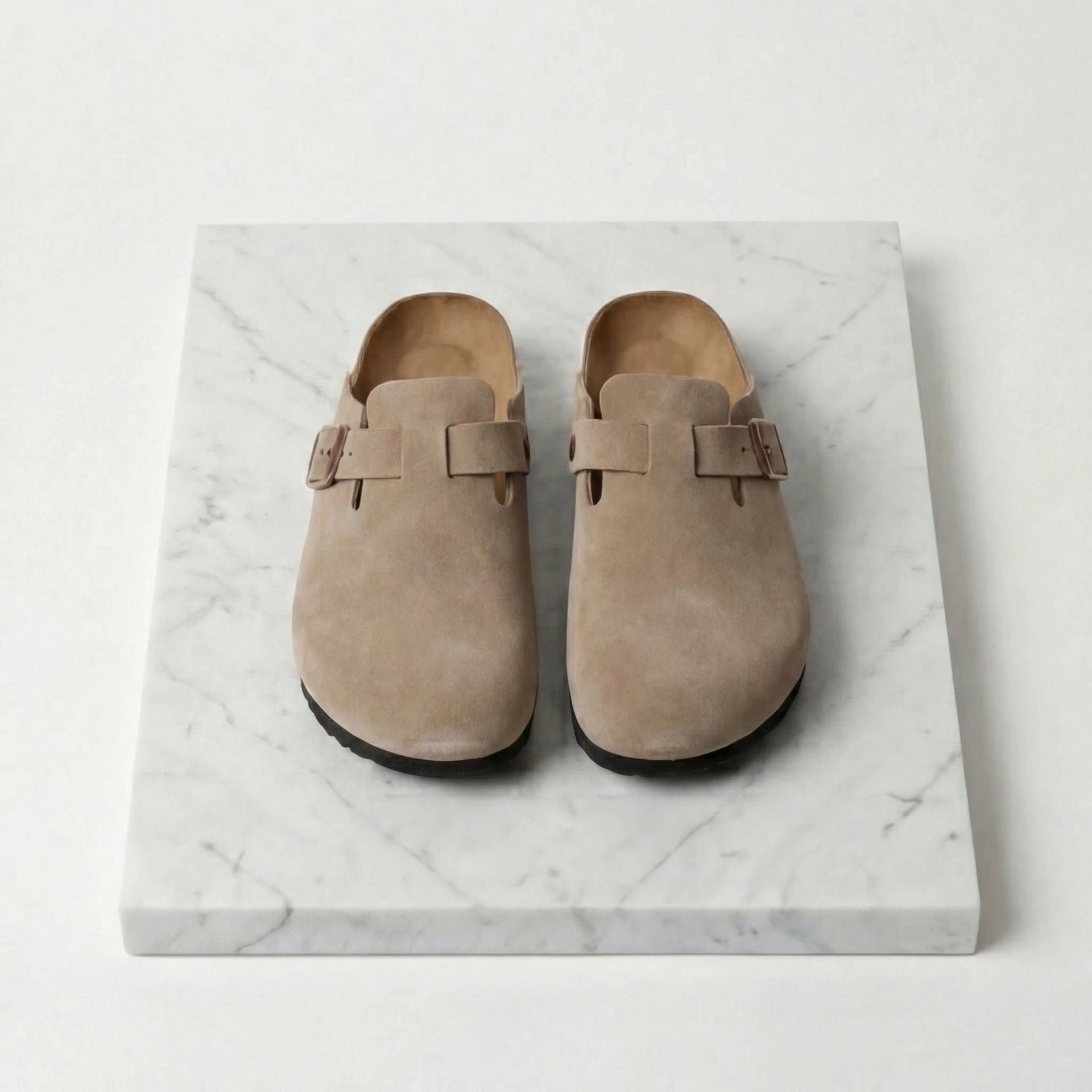 Herren Wildleder-Clogs mit Korkfußbett | Detlev