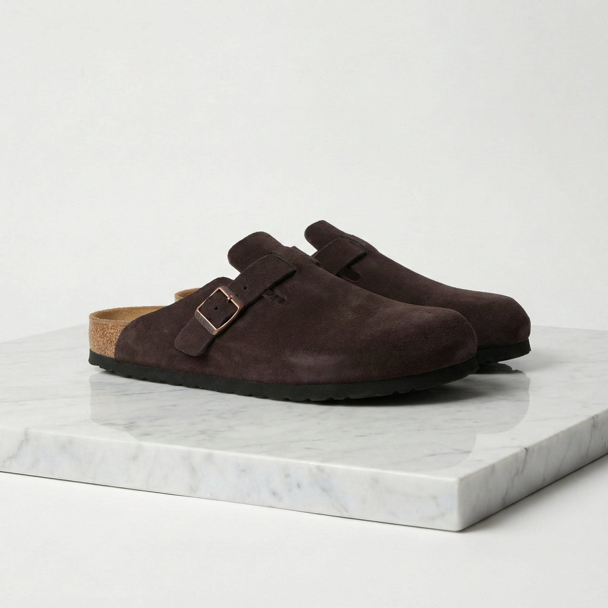 Herren Wildleder-Clogs mit Korkfußbett | Detlev