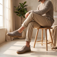 Herren Kunstlederschuhe in Wildlederoptik mit Gummisohle | Gottlieb