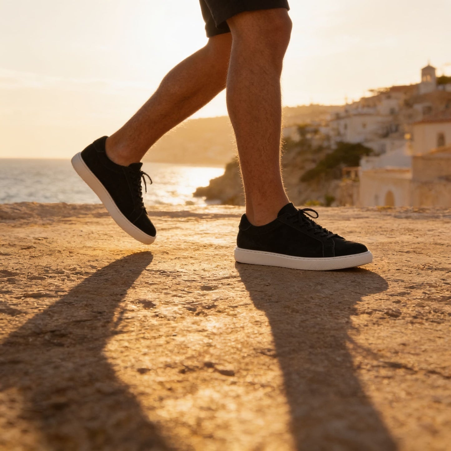 Herren Kunstledersneaker in Wildlederoptik mit Kontrastnaht | Gregor_12