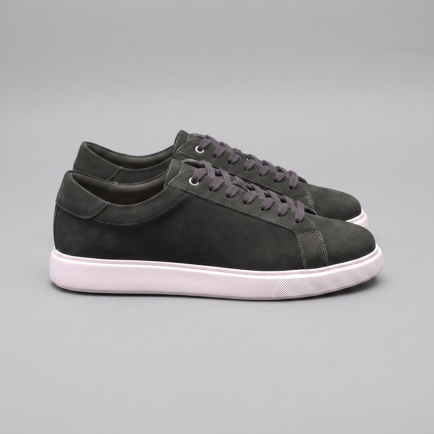 Herren Kunstledersneaker in Wildlederoptik mit Kontrastnaht | Gregor_22