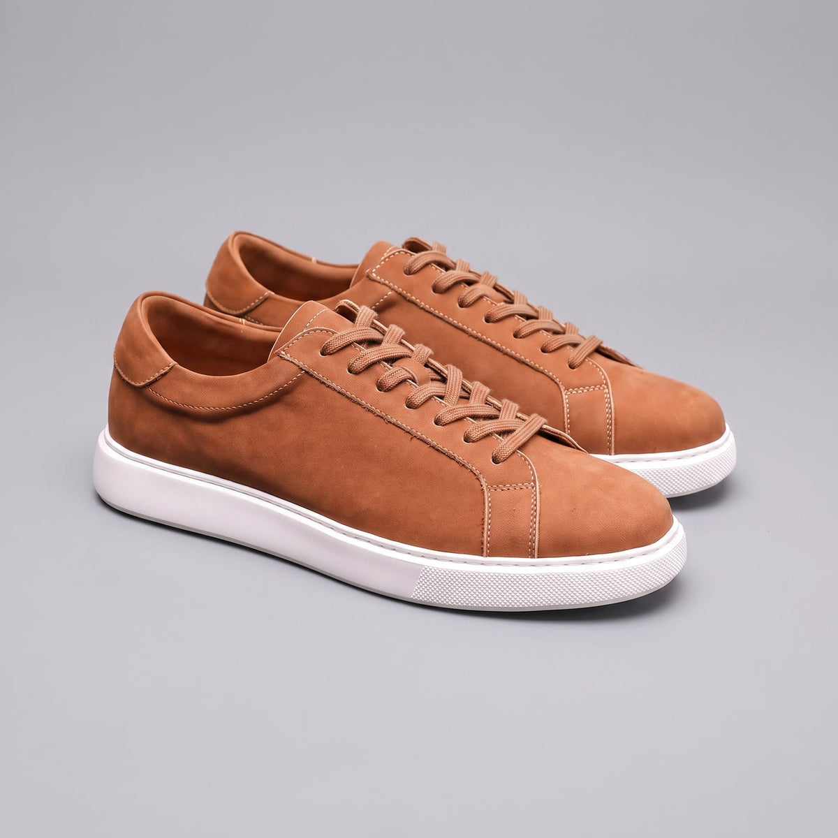 Herren Kunstledersneaker in Wildlederoptik mit Kontrastnaht | Gregor_25