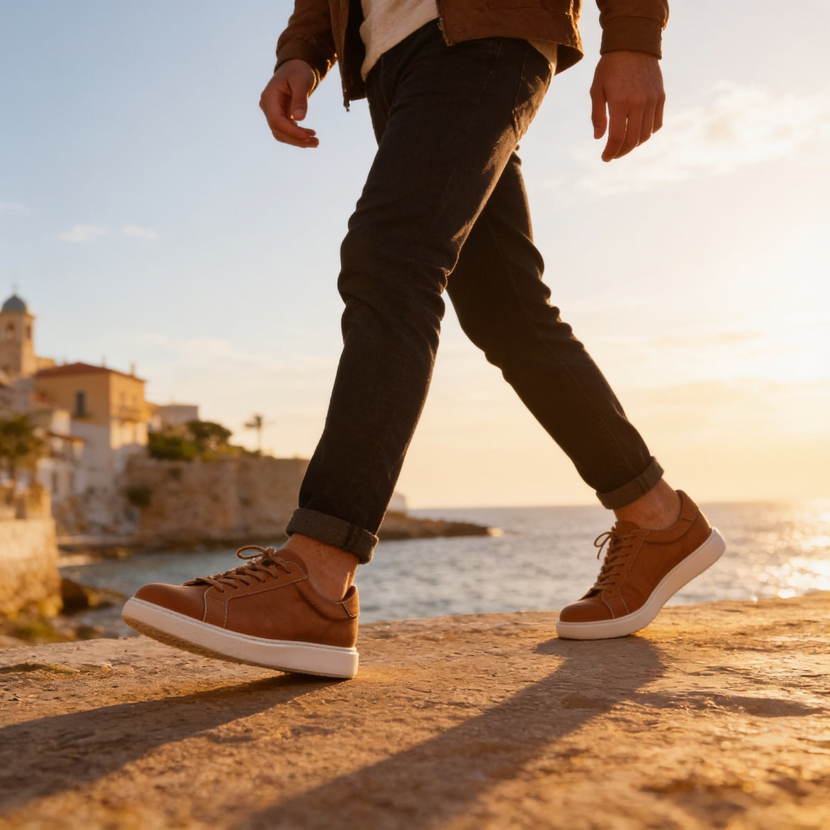 Herren Kunstledersneaker in Wildlederoptik mit Kontrastnaht | Gregor_30