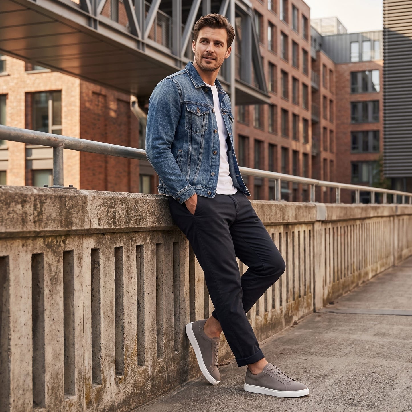 Herren Kunstledersneaker in Wildlederoptik mit Kontrastnaht | Gregor_6