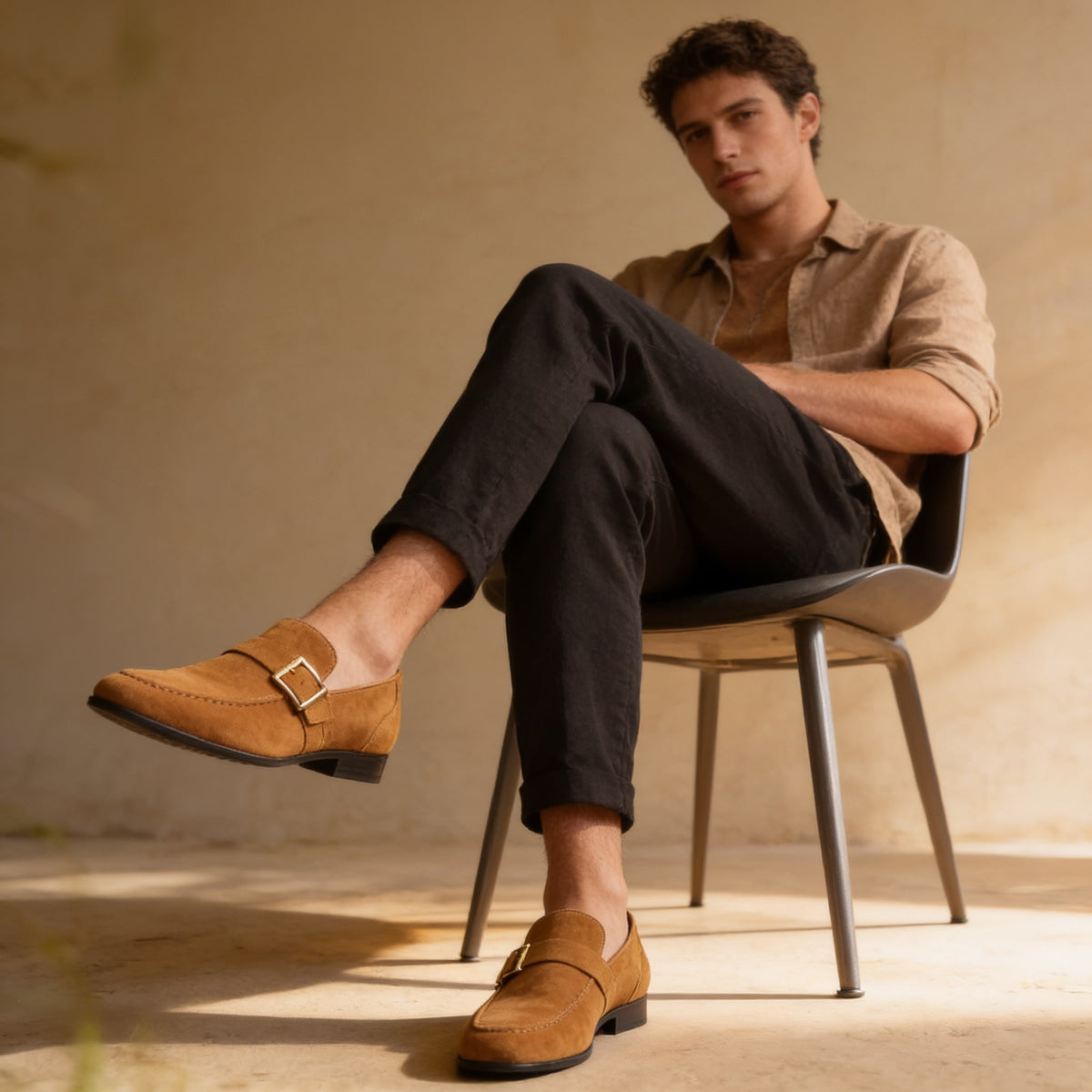 Herren Loafer mit Goldschnalle | Diethelm_12