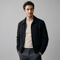 Herren Wildlederjacke mit Hemdkragen | Albrecht