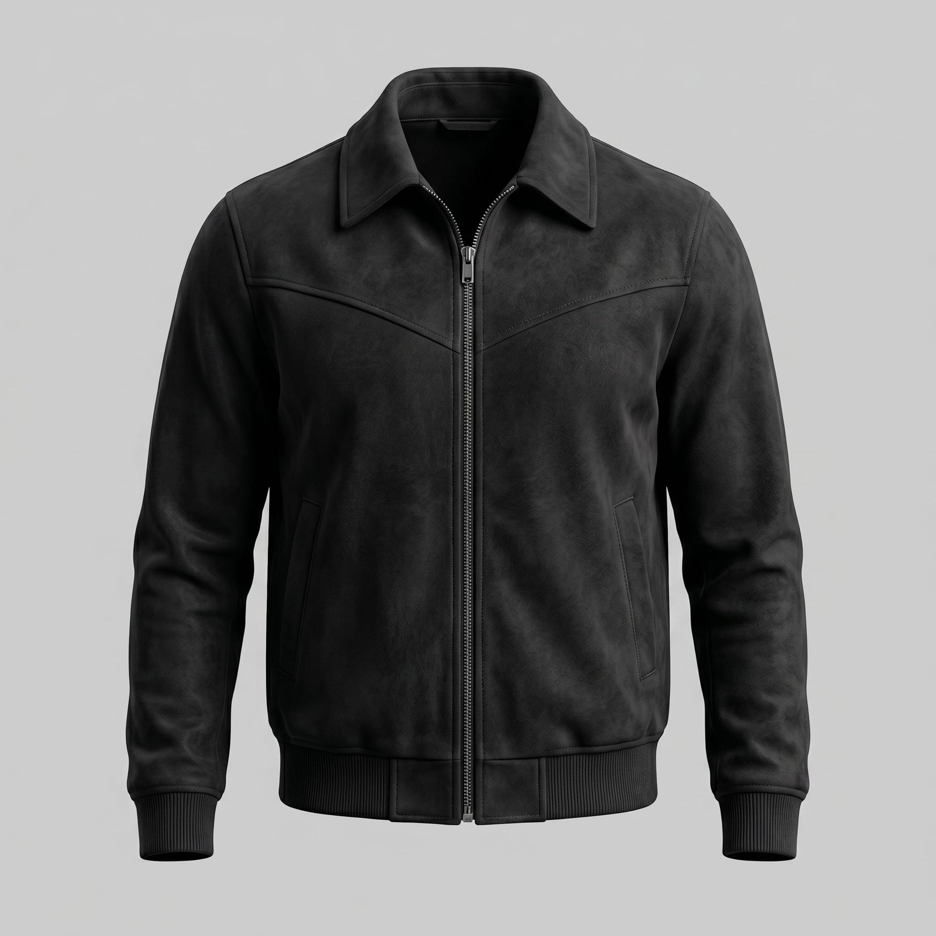 Herren Wildlederjacke mit Hemdkragen | Albrecht
