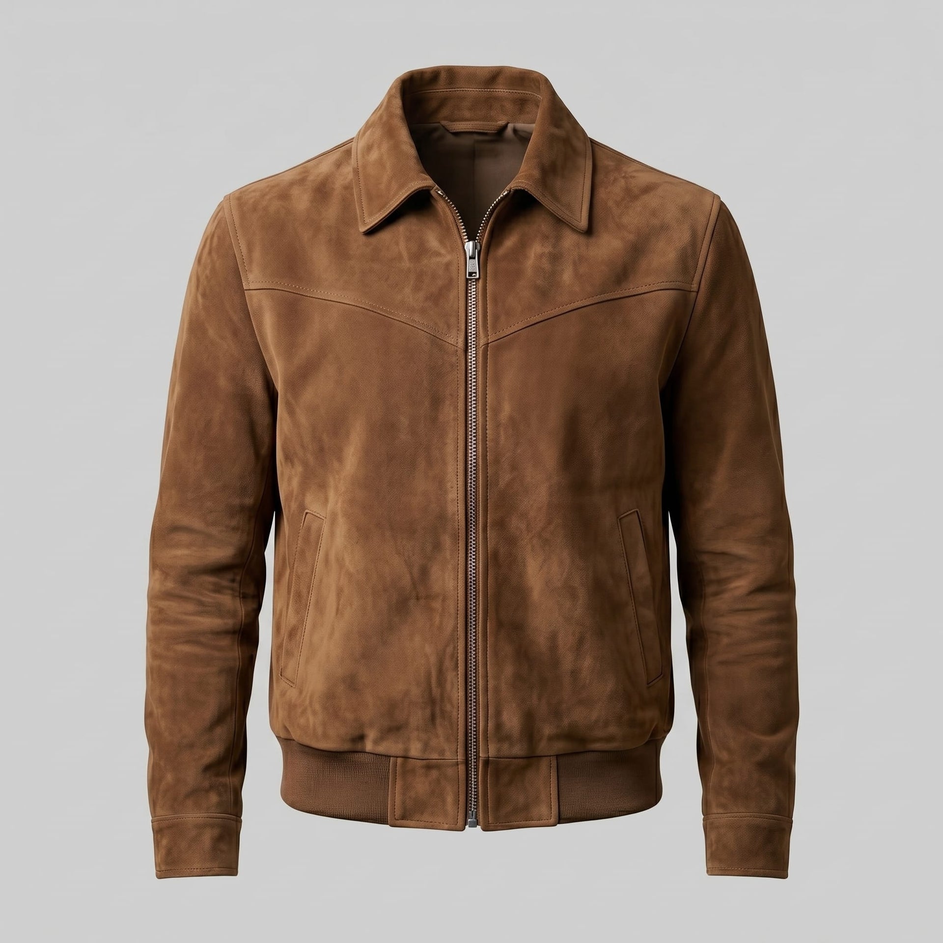 Herren Wildlederjacke mit Hemdkragen | Albrecht