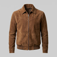 Herren Wildlederjacke mit Hemdkragen | Albrecht