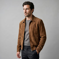 Herren Wildlederjacke mit Hemdkragen | Albrecht