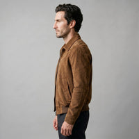 Herren Wildlederjacke mit Hemdkragen | Albrecht