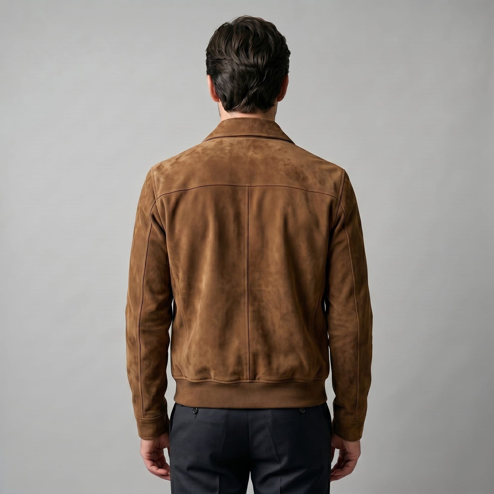 Herren Wildlederjacke mit Hemdkragen | Albrecht