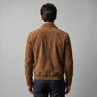 Herren Wildlederjacke mit Hemdkragen | Albrecht