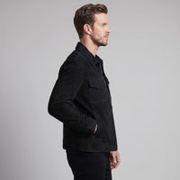 Herren Wildlederjacke mit Hemdkragen | Gerd