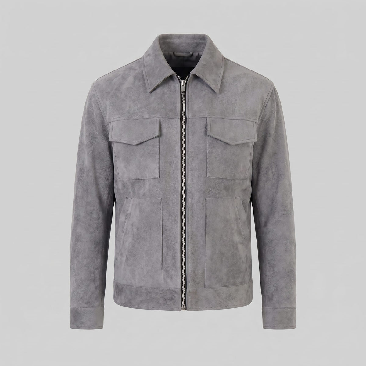 Herren Wildlederjacke mit Hemdkragen | Gerd