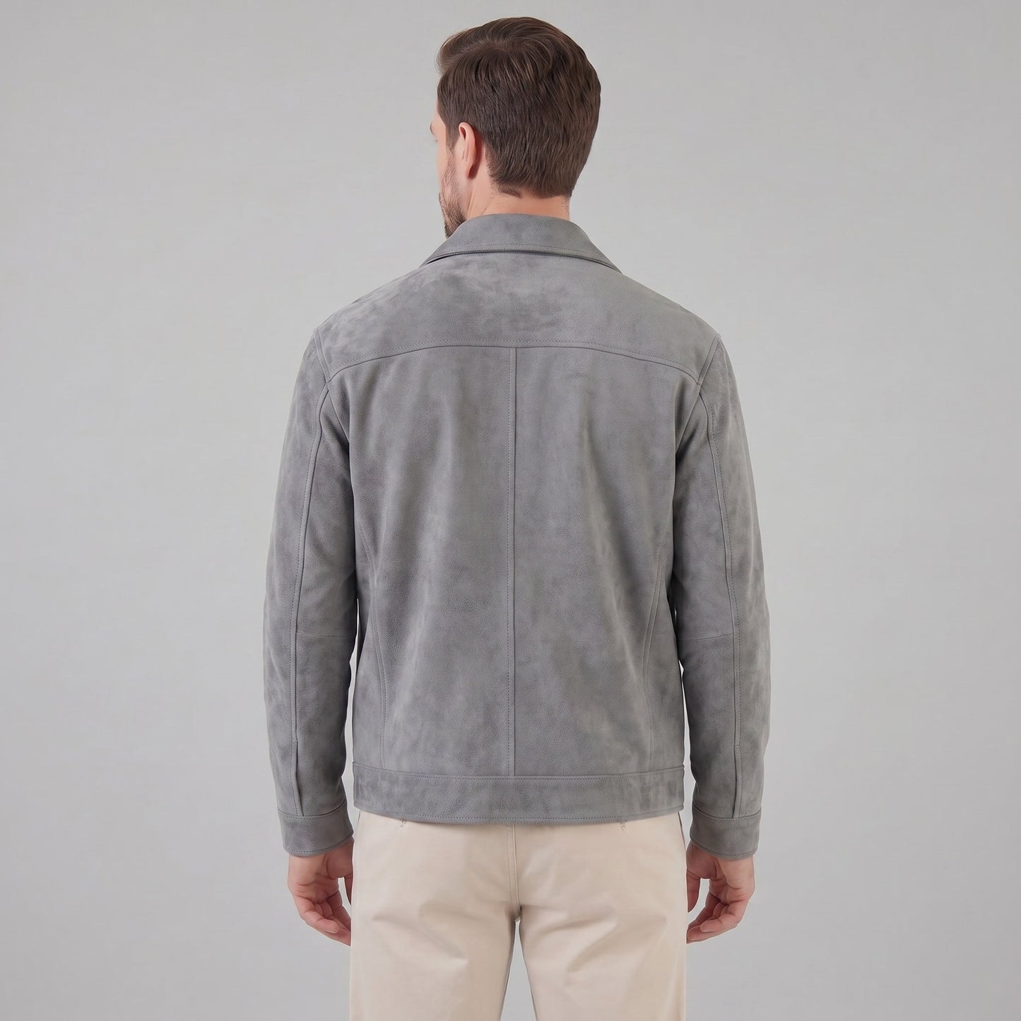 Herren Wildlederjacke mit Hemdkragen | Gerd_5