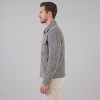 Herren Wildlederjacke mit Hemdkragen | Gerd