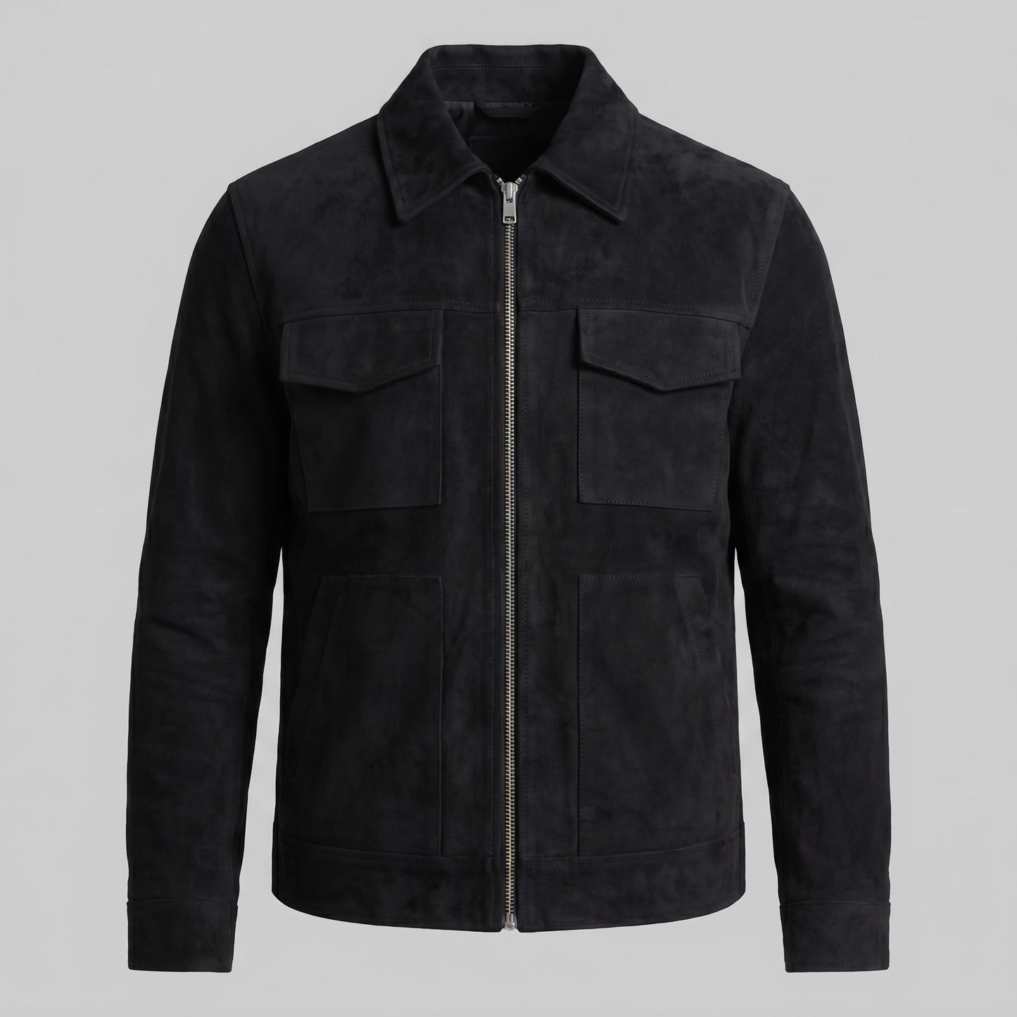Herren Wildlederjacke mit Hemdkragen | Gerd_7