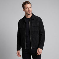 Herren Wildlederjacke mit Hemdkragen | Gerd