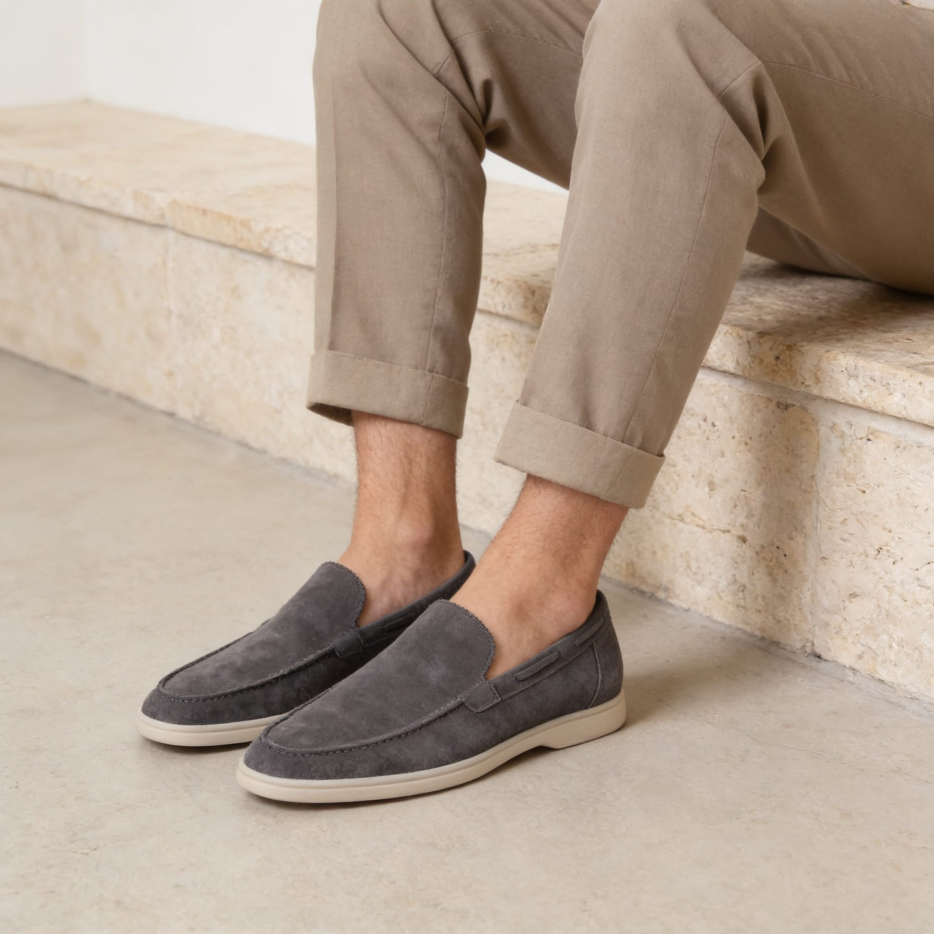 Herren Wildleder-Loafer mit Mokassinnaht | Dietrich