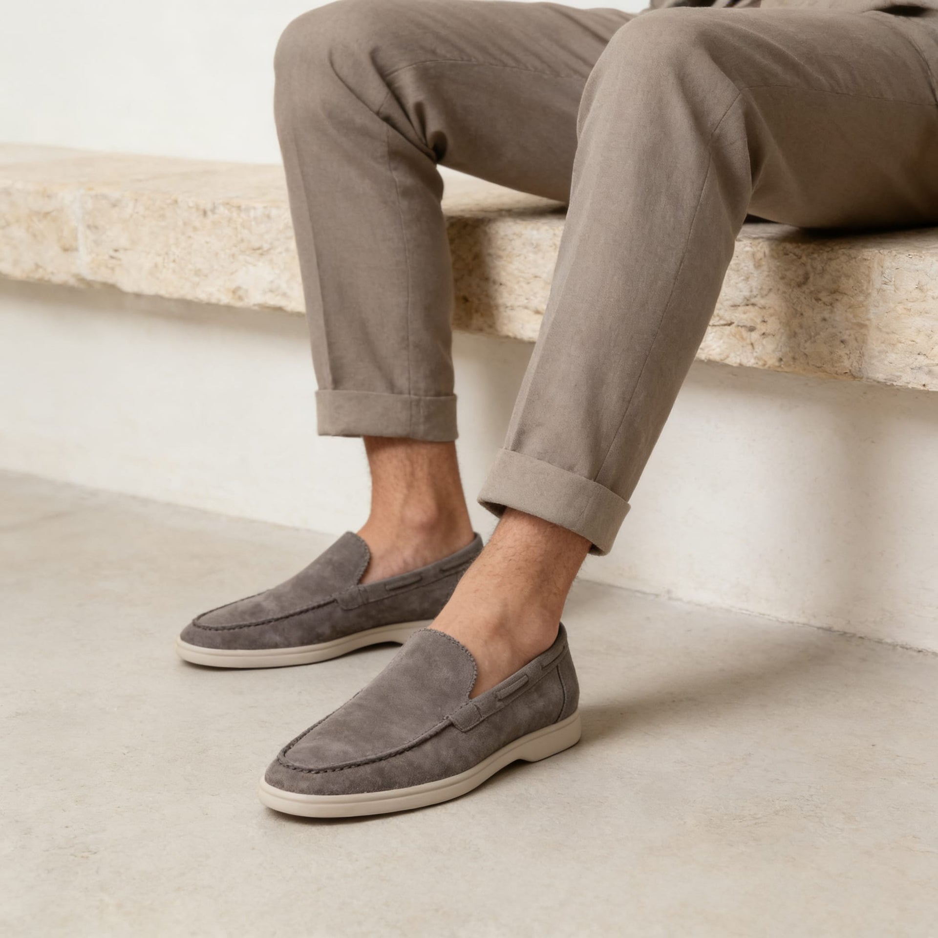 Herren Wildleder-Loafer mit Mokassinnaht | Dietrich