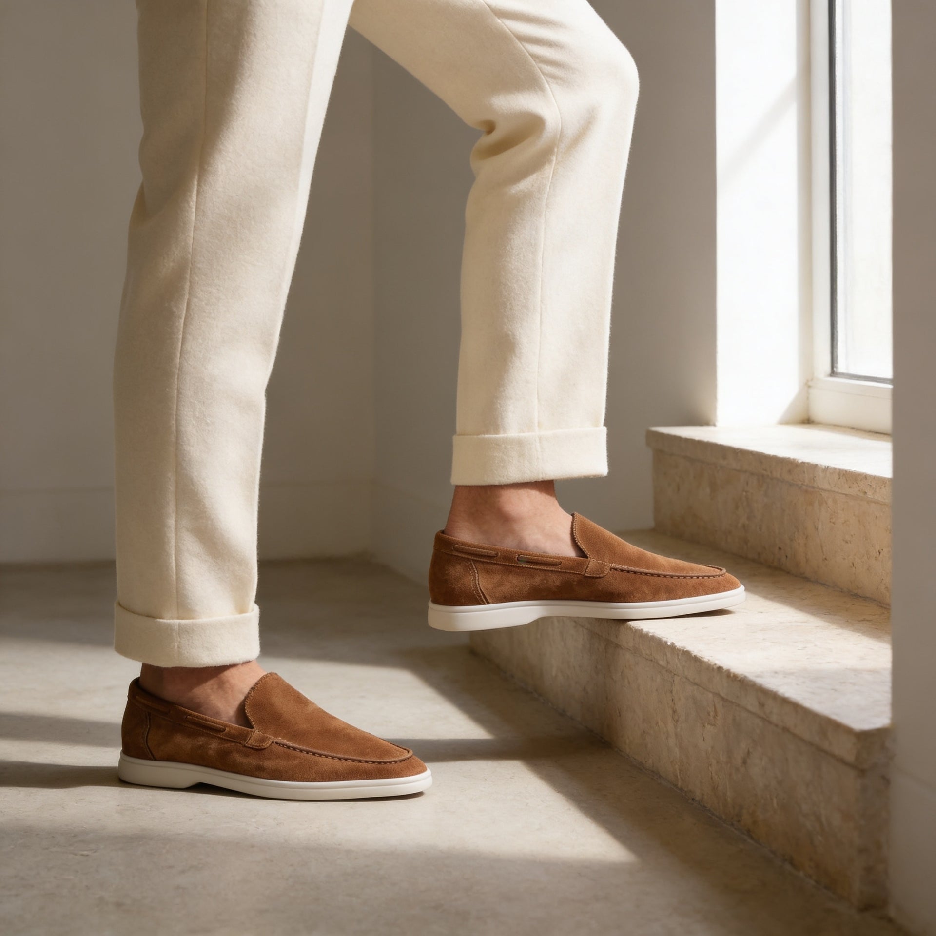 Herren Wildleder-Loafer mit Mokassinnaht | Dietrich