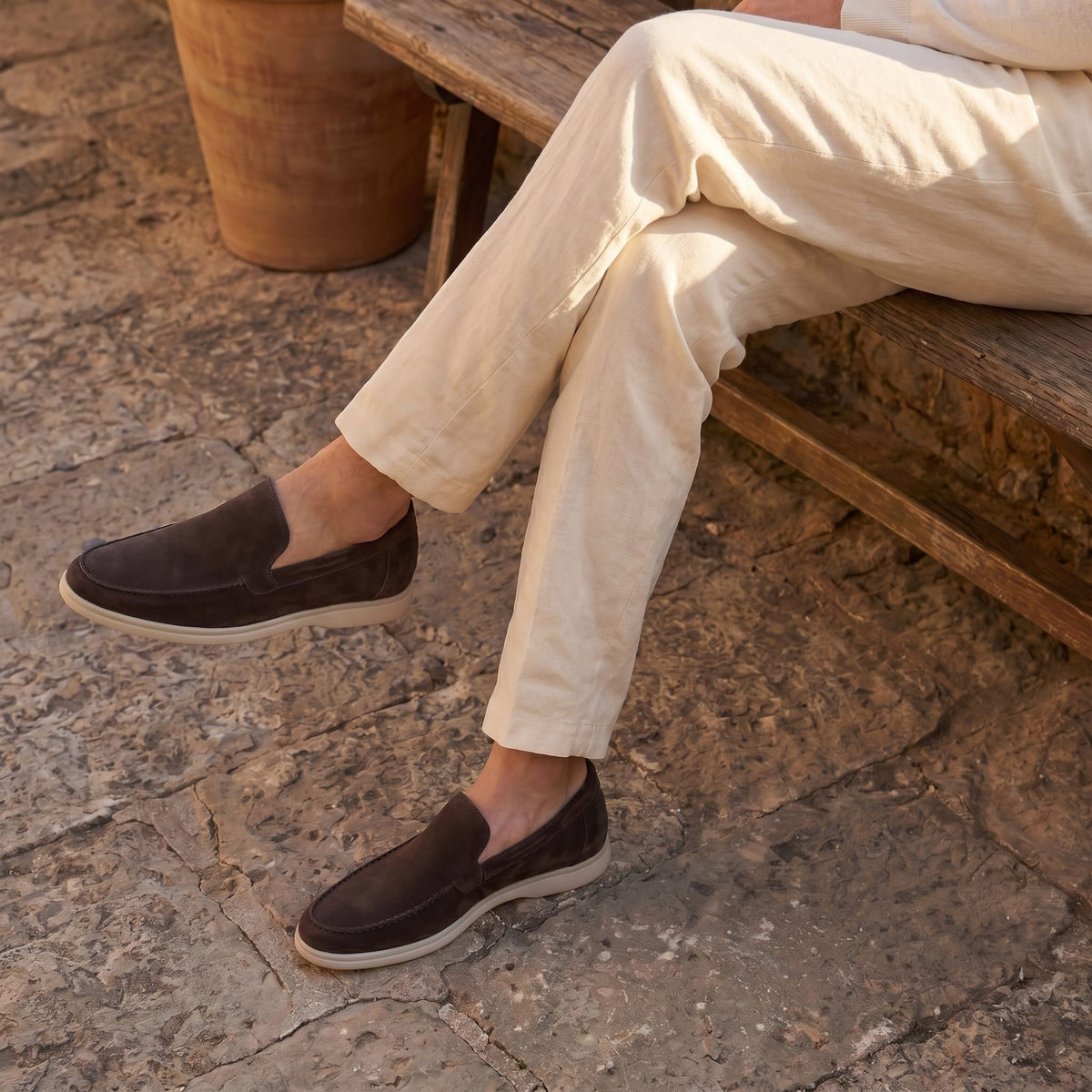 Herren Wildleder-Loafer mit Mokassinnaht | Dietrich