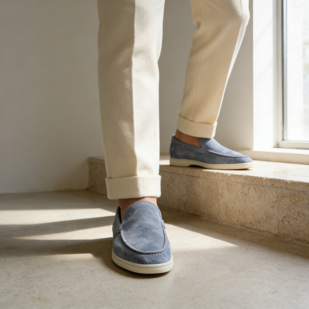 Herren Wildleder-Loafer mit Mokassinnaht | Dietrich