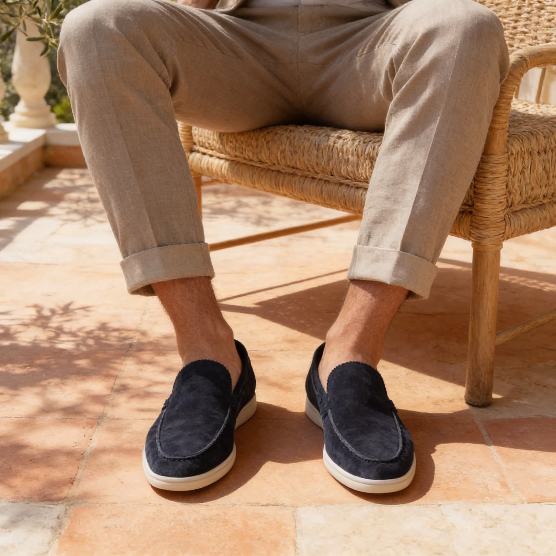 Herren Wildleder-Loafer mit Mokassinnaht | Dietrich