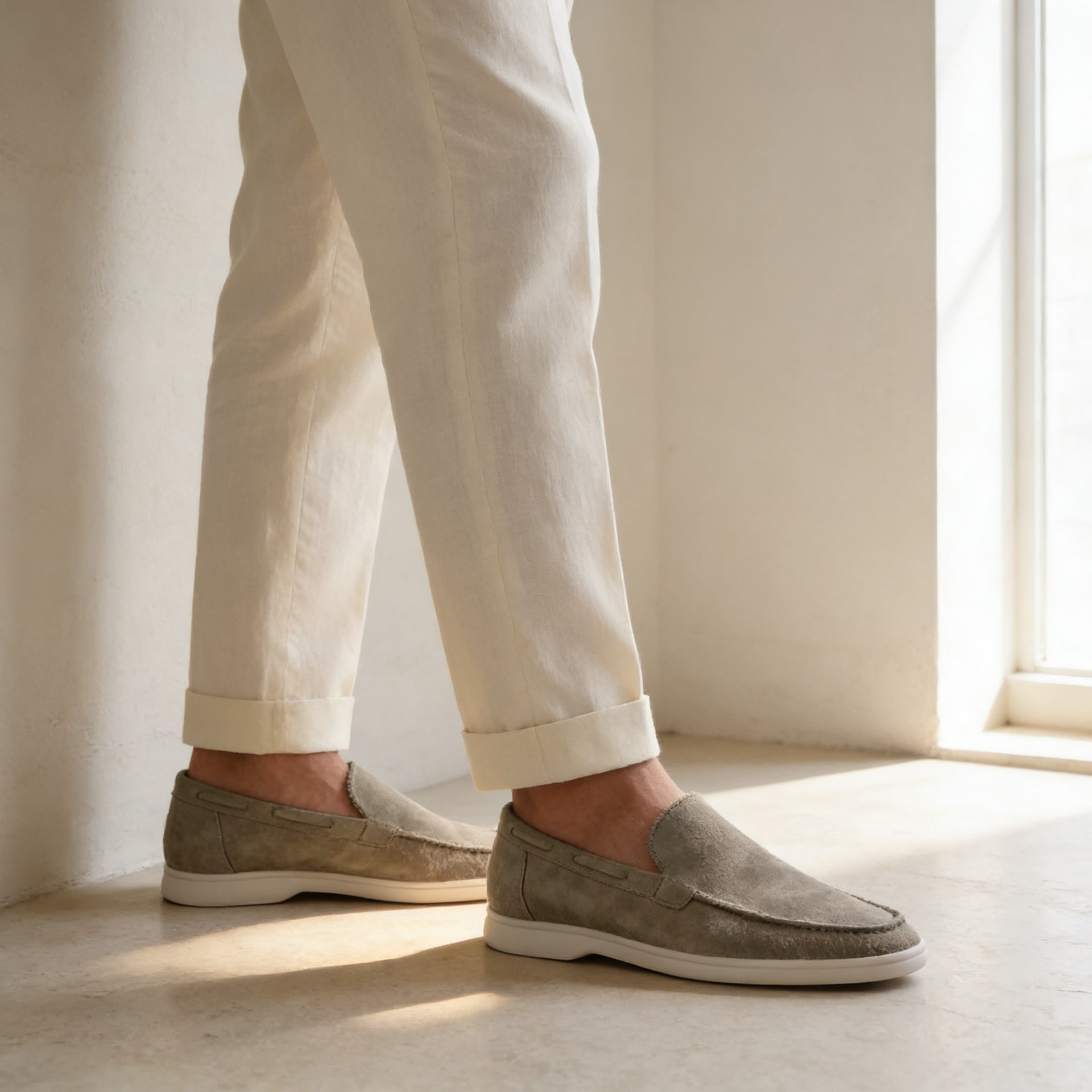 Herren Wildleder-Loafer mit Mokassinnaht | Dietrich