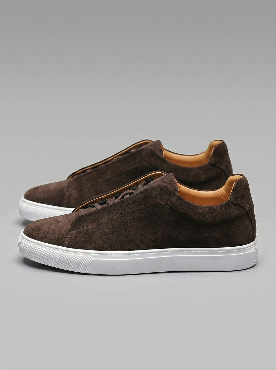 Herren Wildleder-Sneaker mit Perforation | Gerold
