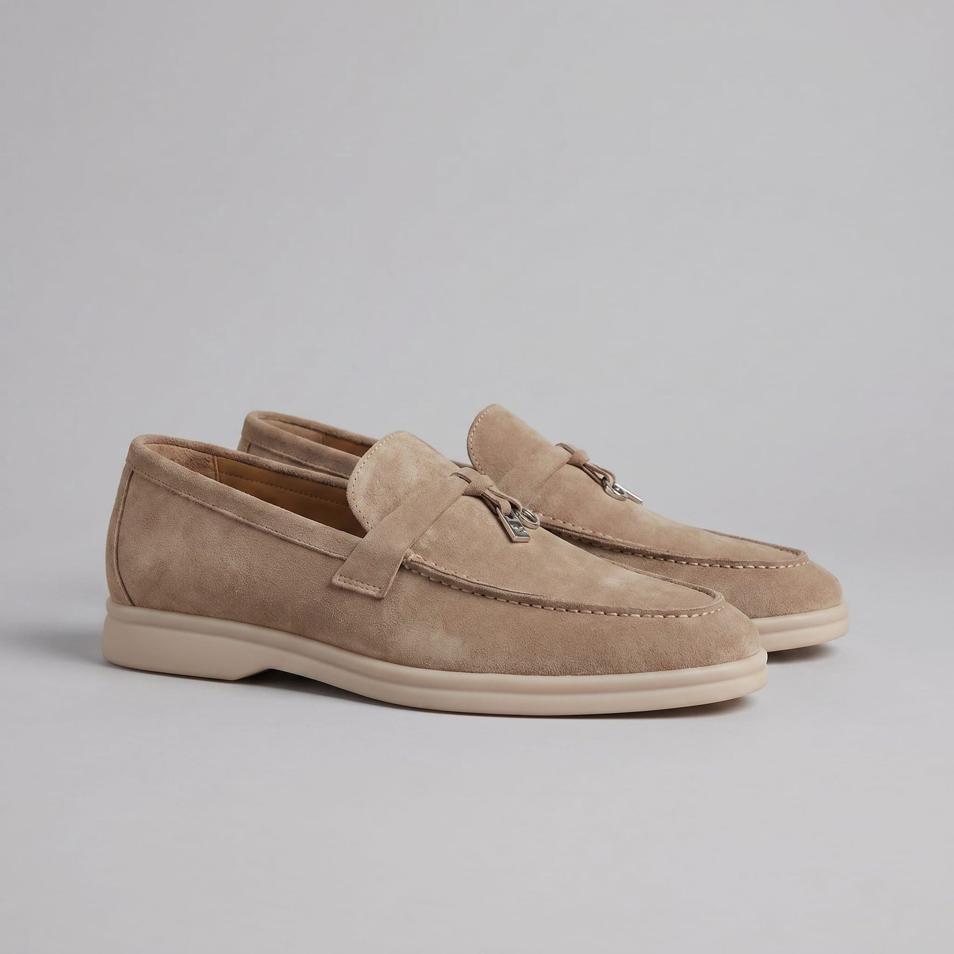 Herren Wildleder-Loafer mit Metalldetail | Eckart
