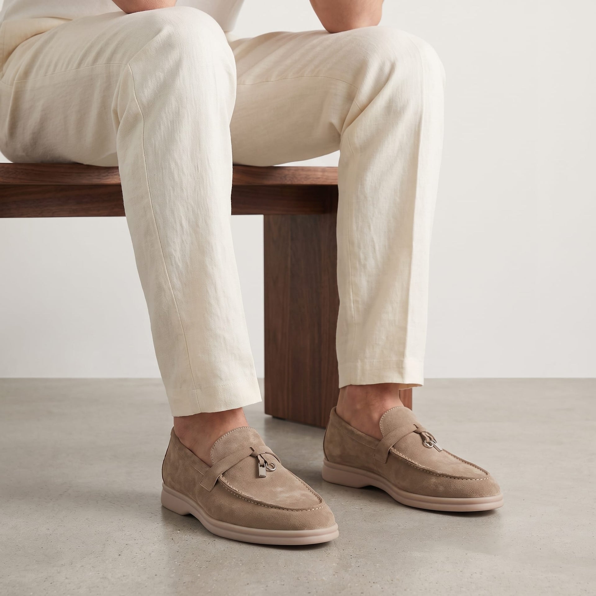Herren Wildleder-Loafer mit Metalldetail | Eckart