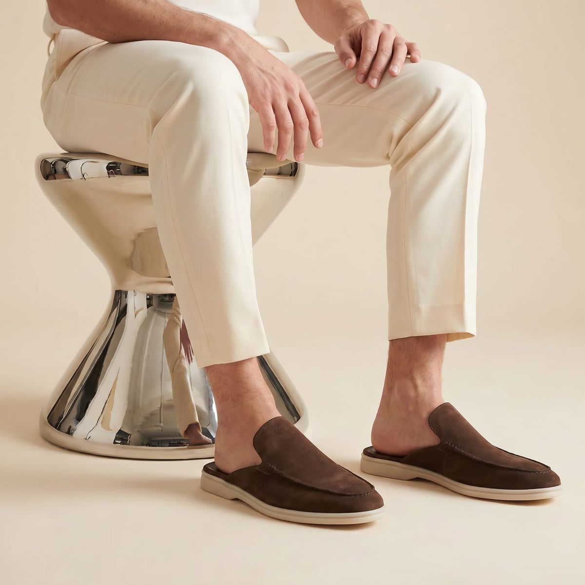 Herren Wildleder-Loafer mit offener Ferse | Hannes