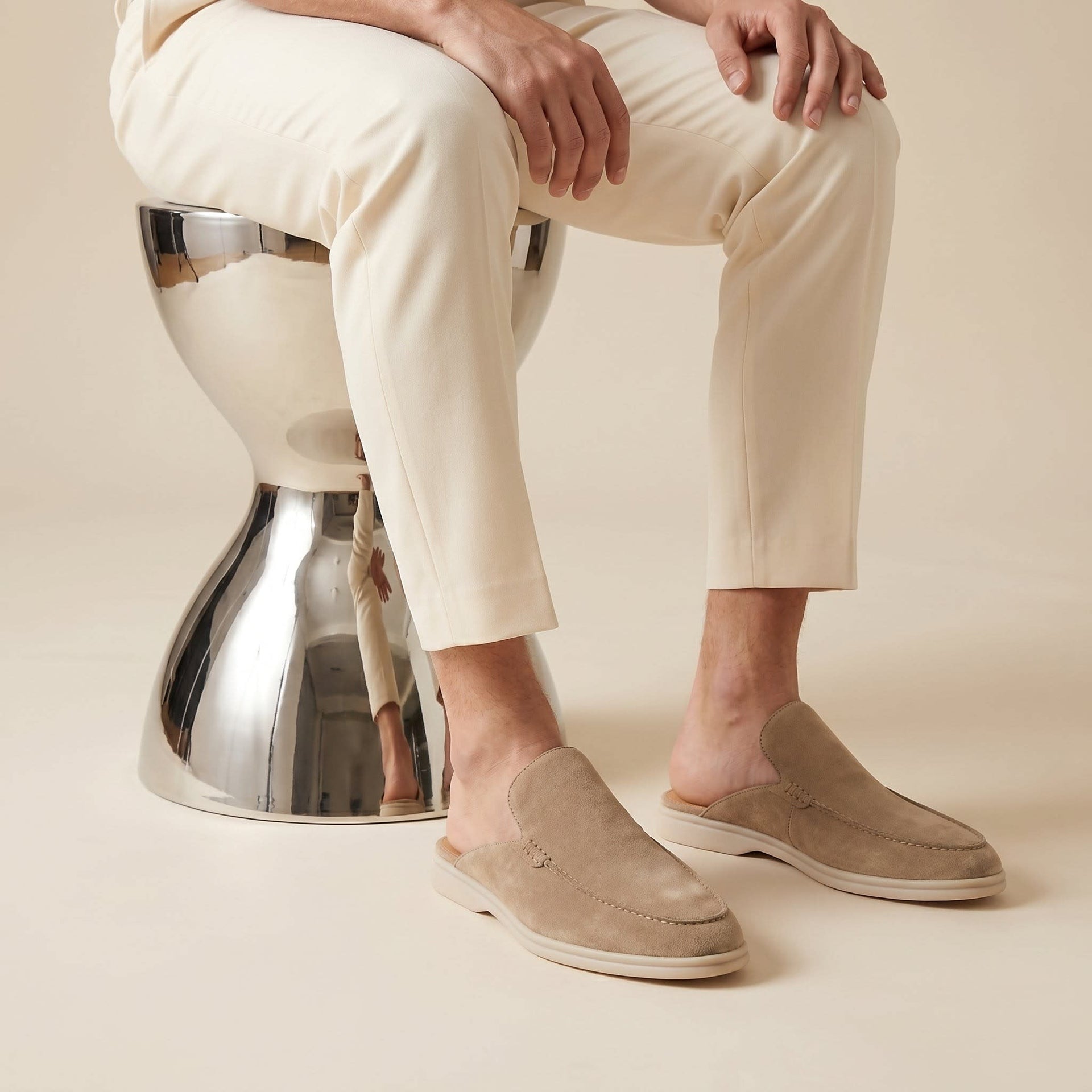 Herren Wildleder-Loafer mit offener Ferse | Hannes