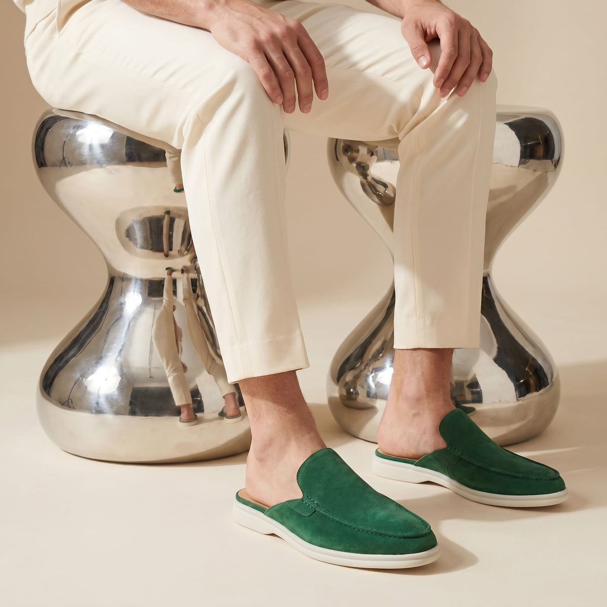 Herren Wildleder-Loafer mit offener Ferse | Hannes_43