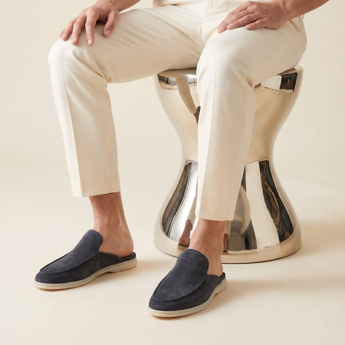 Herren Wildleder-Loafer mit offener Ferse | Hannes_49