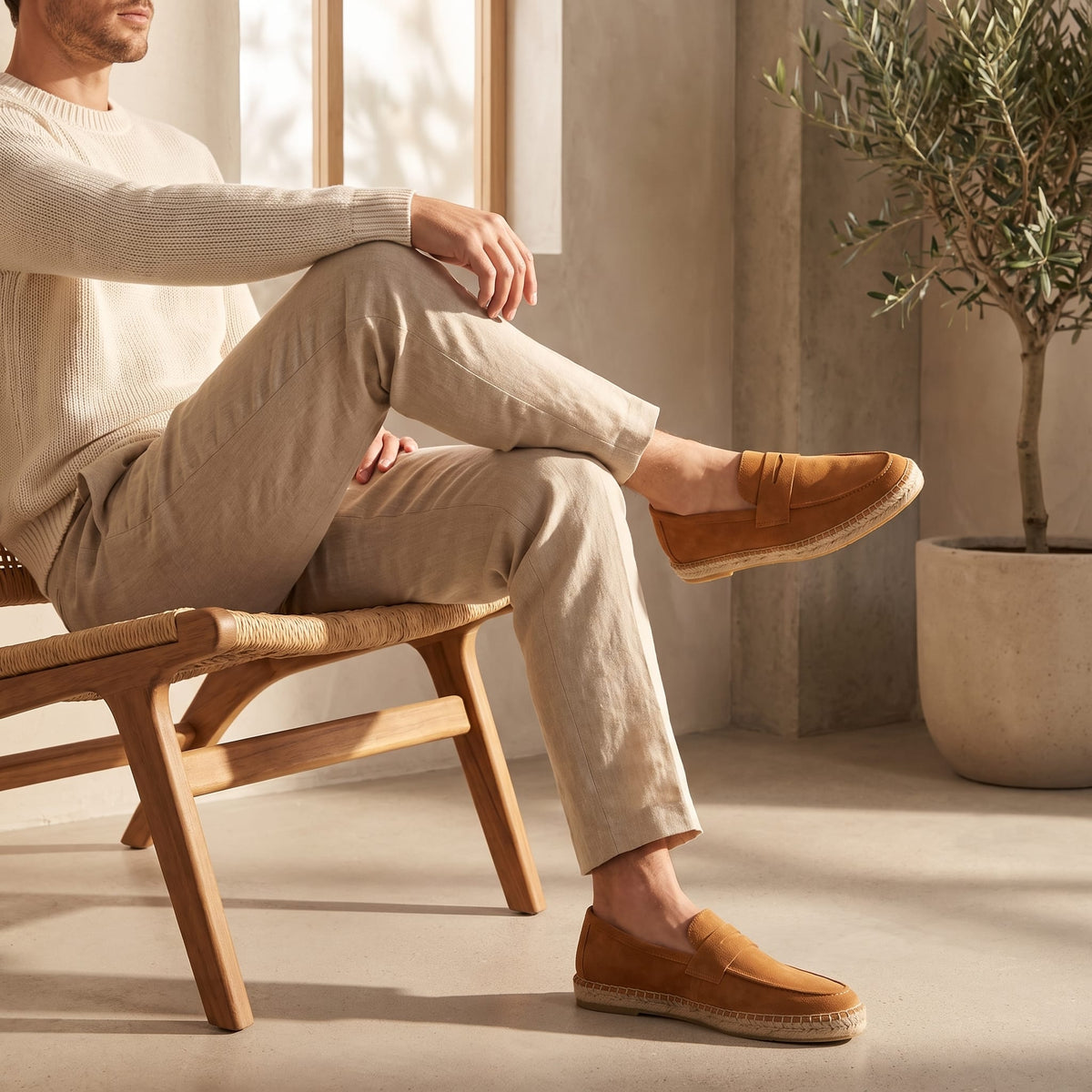 Herren Wildleder-Loafer mit Espadrille-Sohle | Eduard_12