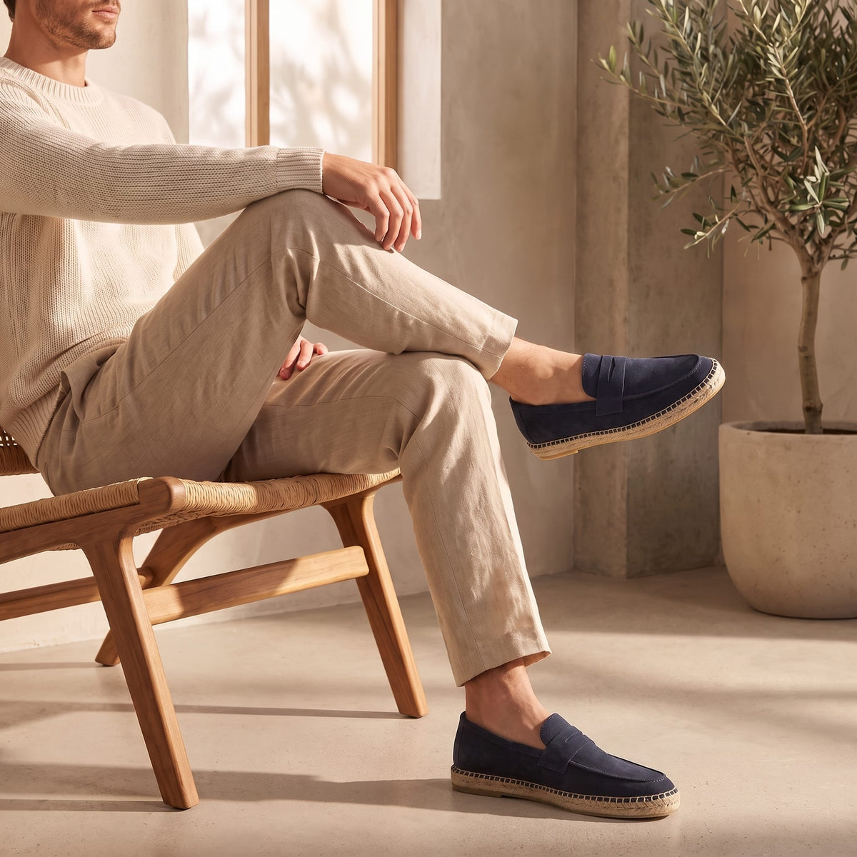 Herren Wildleder-Loafer mit Espadrille-Sohle | Eduard_18