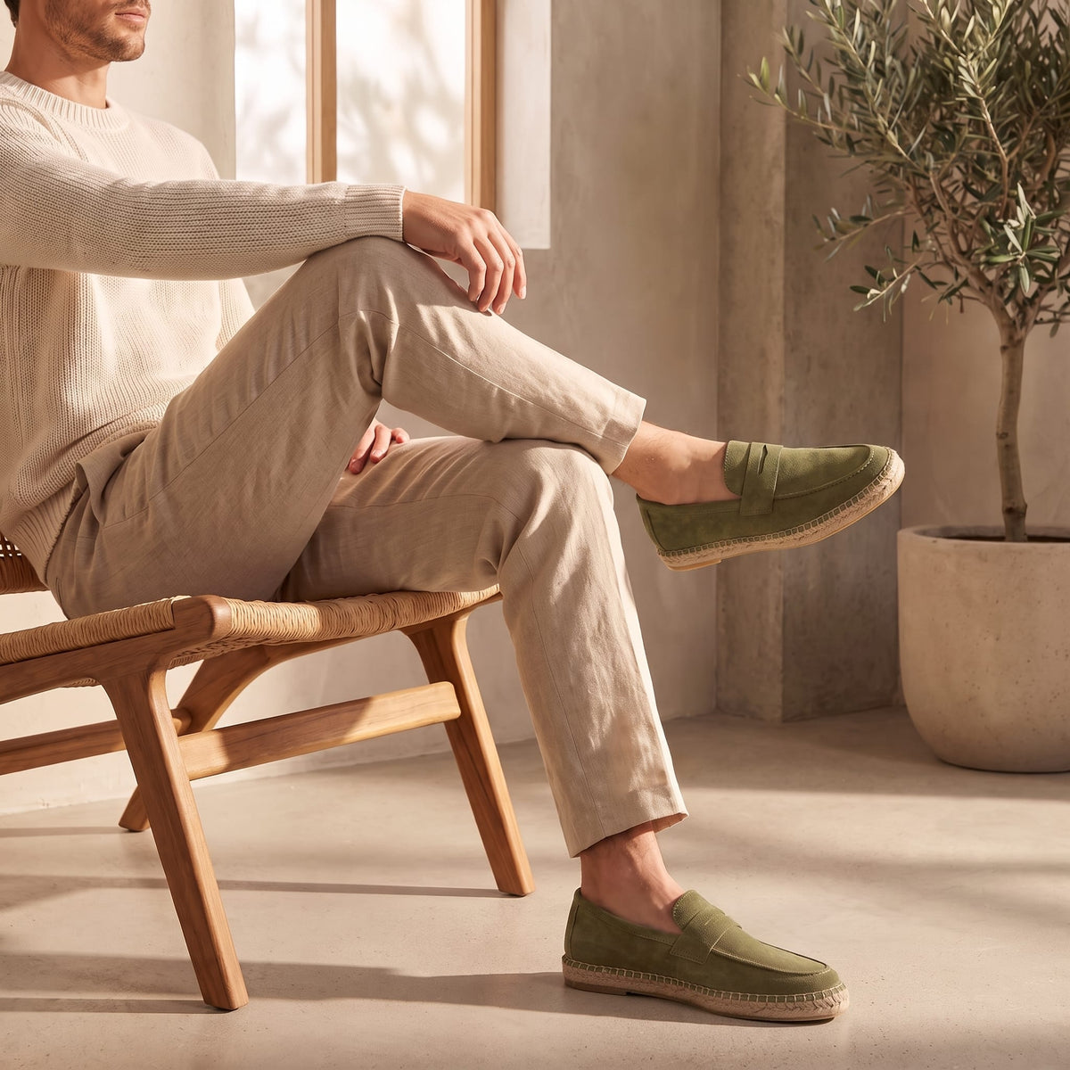 Herren Wildleder-Loafer mit Espadrille-Sohle | Eduard_30