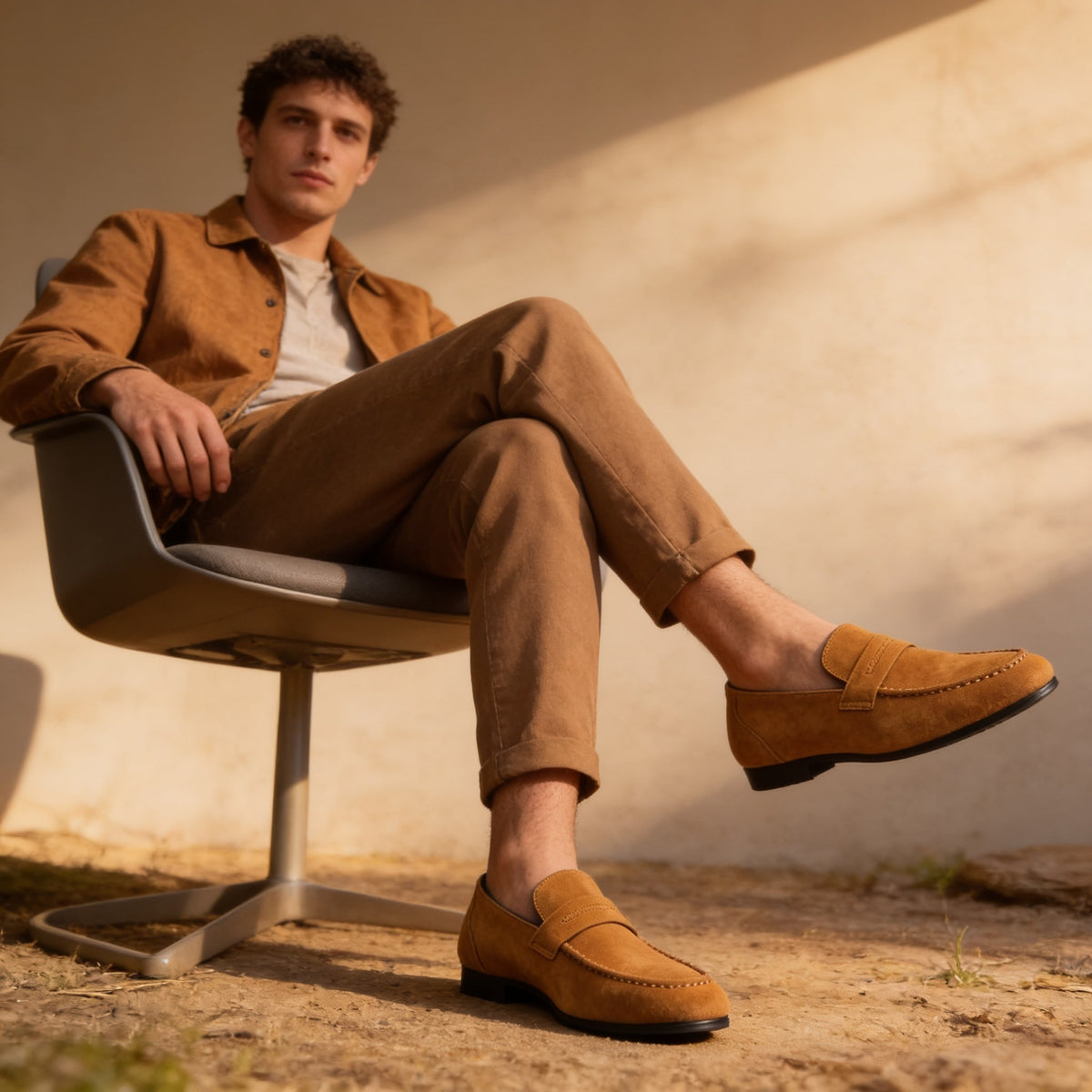 Herren Kunstleder-Loafer mit Pennyriegel | Edwin
