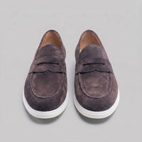 Herren Wildleder-Loafer mit weißer Sohle | Egbert