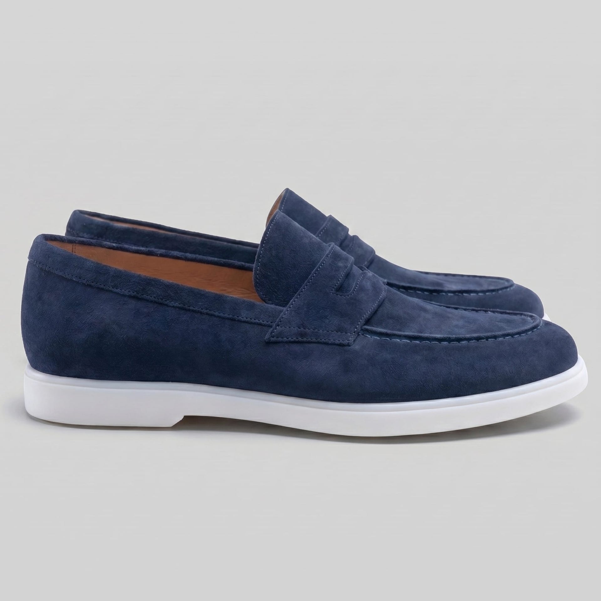Herren Wildleder-Loafer mit weißer Sohle | Egbert