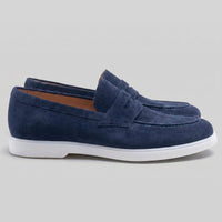 Herren Wildleder-Loafer mit weißer Sohle | Egbert