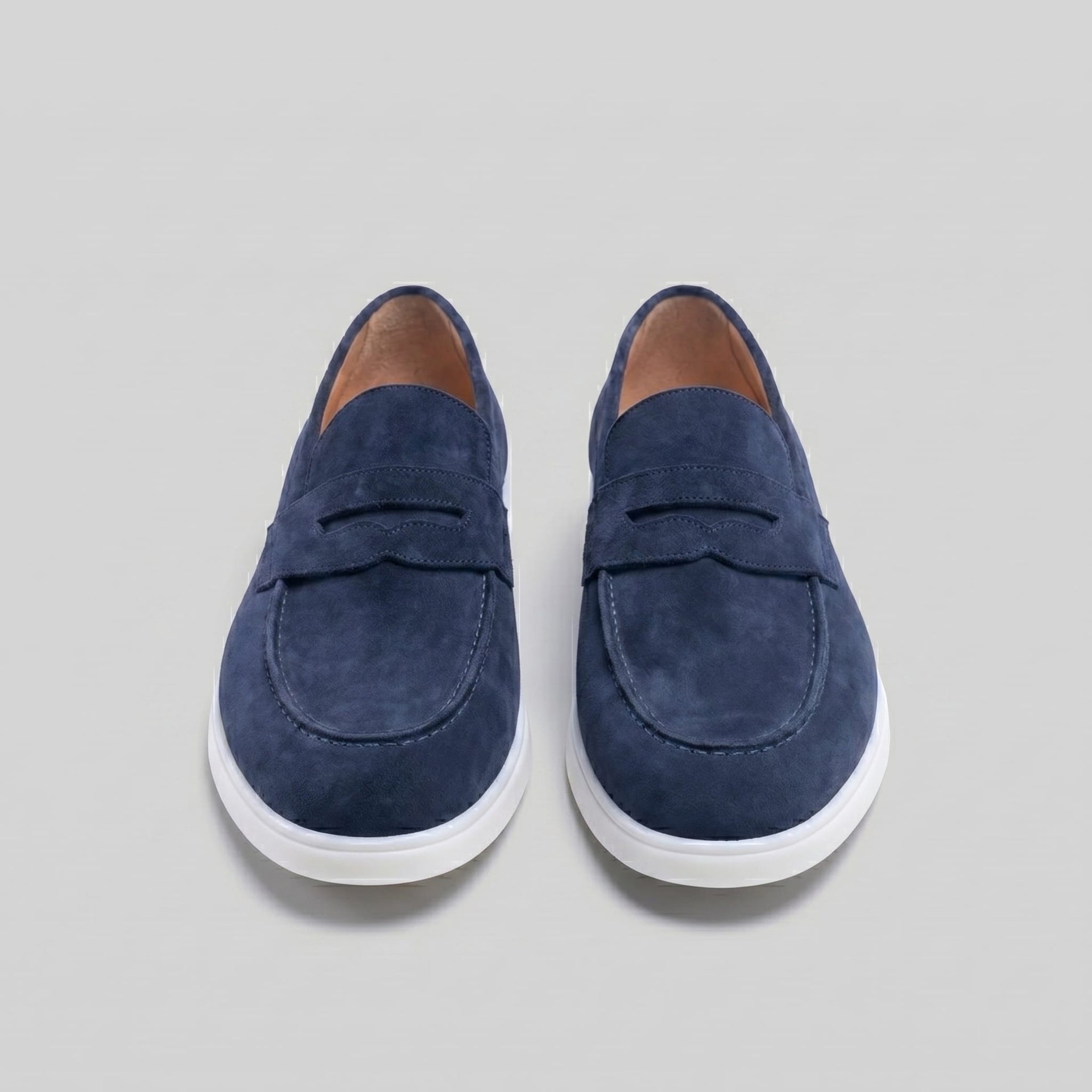 Herren Wildleder-Loafer mit weißer Sohle | Egbert