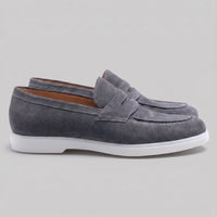 Herren Wildleder-Loafer mit weißer Sohle | Egbert
