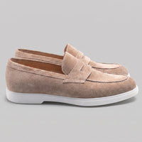 Herren Wildleder-Loafer mit weißer Sohle | Egbert